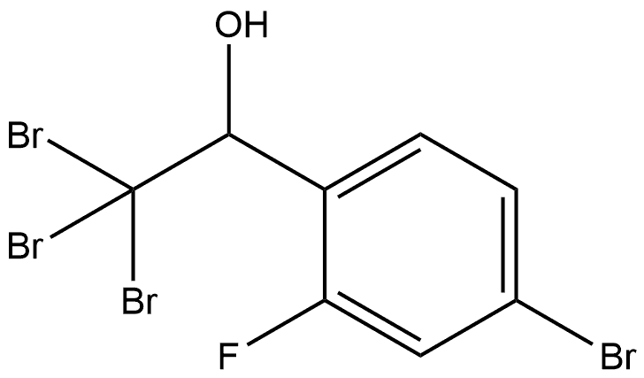 4-Bromo-2-fluoro-α-(tribromomethyl)benzenemethanol 结构式