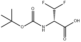 (S)-2-((叔丁氧基羰基)氨基)-3,3-二氟丙酸 结构式