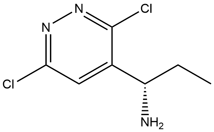 (S)-1-(3,6-dichloropyridazin-4-yl)propan-1-amine 结构式