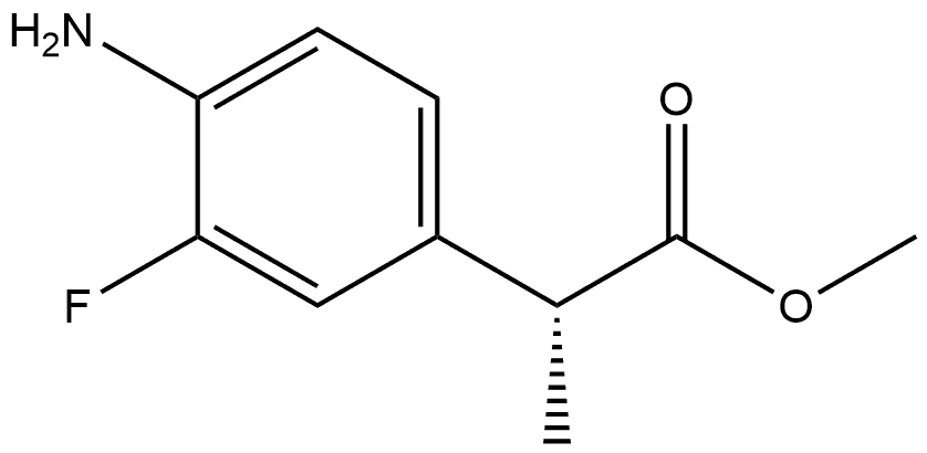 (R)-2-(4-氨基-3-氟苯基)丙酸甲酯 结构式