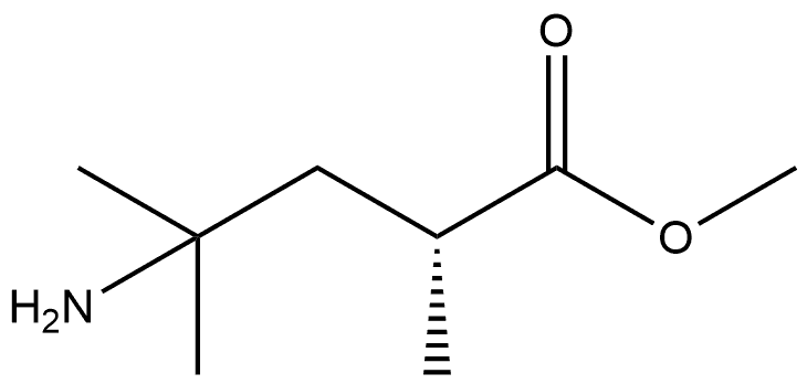 methyl (R)-4-amino-2,4-dimethylpentanoate 结构式