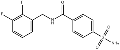 N-[(2,3-二氟苯基)甲基]-4-氨磺酰基苯甲酰胺 结构式