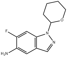 6-氟-1-(四氢2H-吡喃-2-基)-1H-吲唑-5-胺 结构式