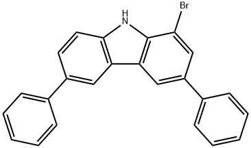 1-溴-3,6-二苯基咔唑 结构式