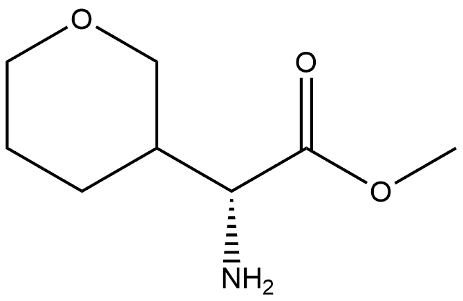 methyl (2R)-2-amino-2-(tetrahydro-2H-pyran-3-yl)acetate 结构式