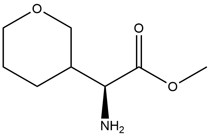 methyl (2S)-2-amino-2-(tetrahydro-2H-pyran-3-yl)acetate 结构式