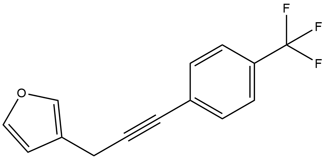 3-[3-[4-(Trifluoromethyl)phenyl]-2-propyn-1-yl]furan 结构式