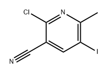 2-氯-5-碘-6-甲基烟腈 结构式