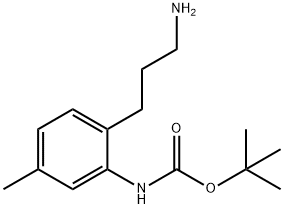 tert-butyl N-[2-(3-aminopropyl)-5-methylphenyl]carbamate 结构式