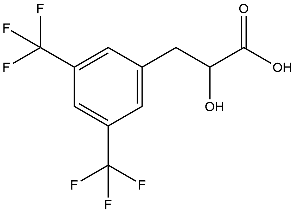 3-[3,5-双(三氟甲基)苯基]-2-羟基丙酸 结构式