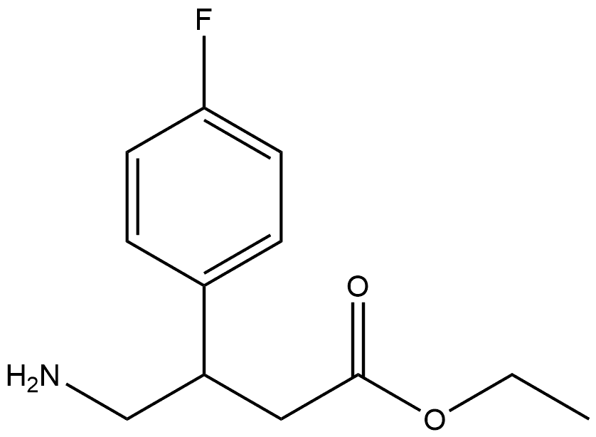 ethyl 4-amino-3-(4-fluorophenyl)butanoate 结构式