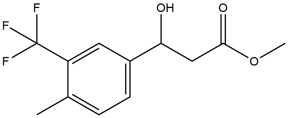 Methyl β-hydroxy-4-methyl-3-(trifluoromethyl)benzenepropanoate 结构式