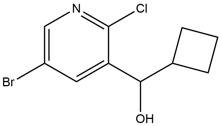 5-Bromo-2-chloro-α-cyclobutyl-3-pyridinemethanol 结构式