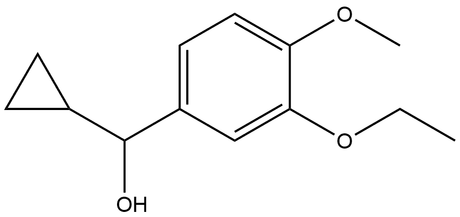 α-Cyclopropyl-3-ethoxy-4-methoxybenzenemethanol 结构式