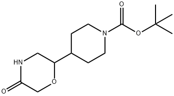 6-(1-BOC-4-哌啶基)吗啉-3-酮 结构式