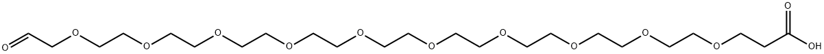 Propanoic acid, 3-[(29-oxo-3,6,9,12,15,18,21,24,27-nonaoxanonacos-1-yl)oxy]- 结构式