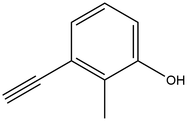 3-乙炔基-2-甲基苯酚 结构式