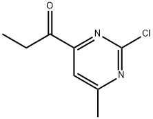 1-Propanone, 1-(2-chloro-6-methyl-4-pyrimidinyl)- 结构式