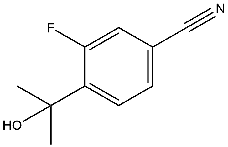 3-Fluoro-4-(1-hydroxy-1-methylethyl)benzonitrile 结构式