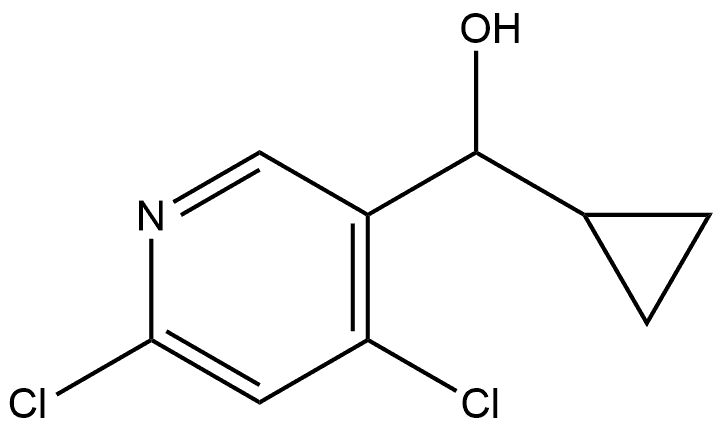 4,6-Dichloro-α-cyclopropyl-3-pyridinemethanol 结构式