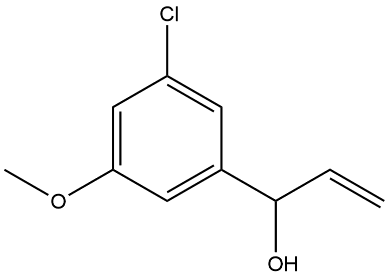 3-Chloro-α-ethenyl-5-methoxybenzenemethanol 结构式