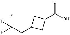 3-(2,2,2-三氟乙基)环丁烷-1-甲酸 结构式