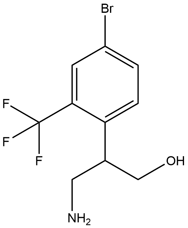 3-amino-2-[4-bromo-2-(trifluoromethyl)phenyl]propan-1-ol 结构式