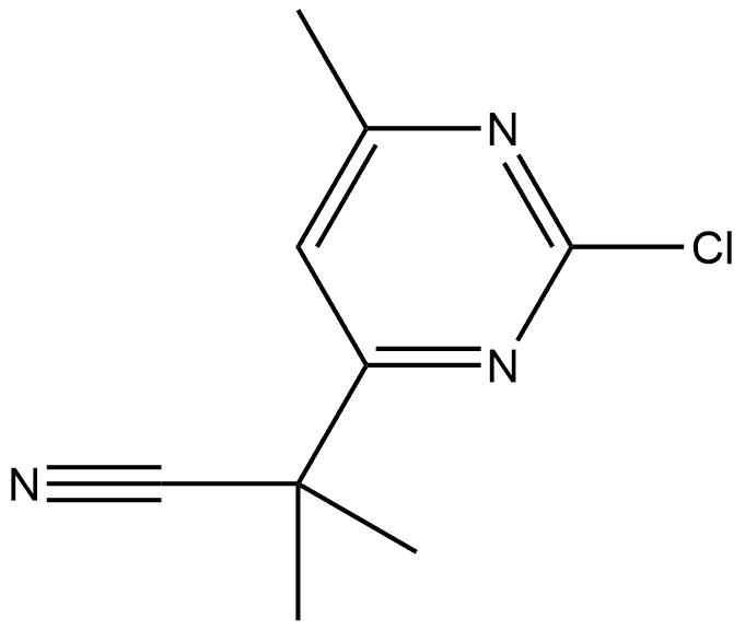 2-(2-氯-6-甲基嘧啶-4-基)-2-甲基丙腈 结构式