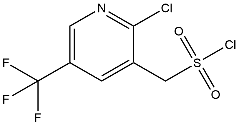 2-Chloro-5-(trifluoromethyl)-3-pyridinemethanesulfonyl chloride (ACI) 结构式