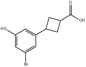 3-(3-bromo-5-hydroxyphenyl)cyclobutane-1-carbo
xylic acid 结构式