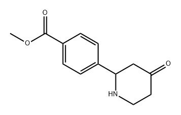 Benzoic acid, 4-(4-oxo-2-piperidinyl)-, methyl ester 结构式