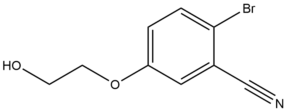 Benzonitrile, 2-bromo-5-(2-hydroxyethoxy)- 结构式