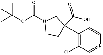 1,3-Pyrrolidinedicarboxylic acid, 3-(3-chloro-4-pyridinyl)-, 1-(1,1-dimethylethy… 结构式