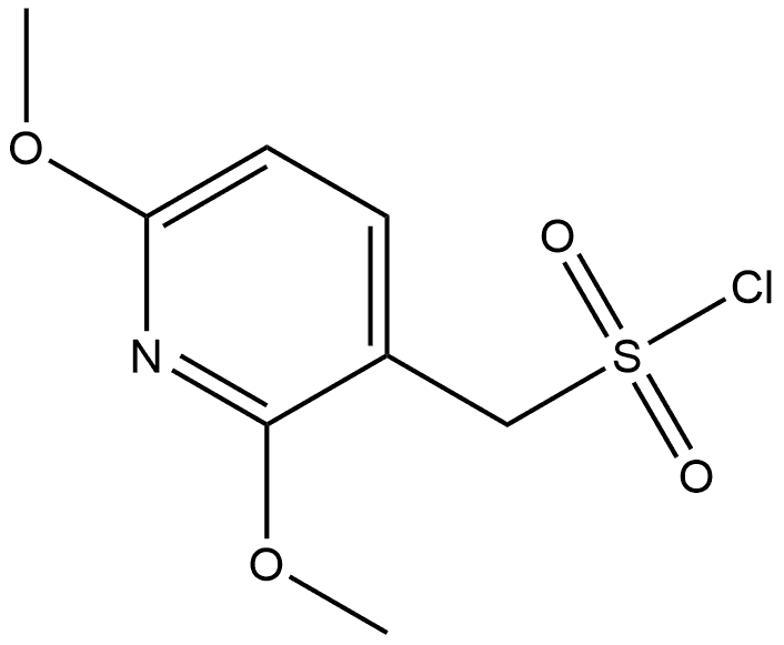 2,6-Dimethoxy-3-pyridinemethanesulfonyl chloride (ACI) 结构式