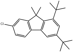 7-氯-1,3-双(1,1-二甲基乙基)-9,9-二甲基-9H-芴 结构式