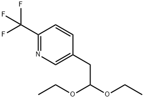 5-(2,2-diethoxyethyl)-2-(trifluoromethyl)pyridine 结构式