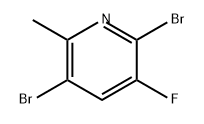 2,5-二溴-3-氟-6-甲基吡啶 结构式