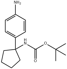 tert-Butyl (1-(4-aminophenyl)cyclopentyl)carbamate 结构式