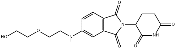 2-(2,6-dioxo-3-piperidinyl)-5-[[2-(2-hydroxyethoxy)ethyl]amino]-1H-Isoindole-1,3(2H)-dione, 结构式