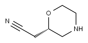 2-Morpholineacetonitrile, (2S)- 结构式