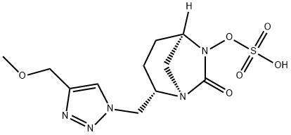 (1R,2S,5R)-2-((4-(METHOXYMETHYL)-1H-1,2,3-TRIAZOL-1-YL)METHYL)-7-OXO-1,6-DIAZABICYCLO[3.2.1]OCTAN-6- 结构式