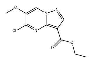 5-氯-6-甲氧基吡唑并[1,5-A]嘧啶-3-羧酸乙酯 结构式