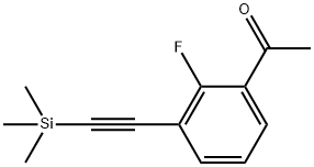 1-[2-氟-3-[2-(三甲硅基)乙炔基]苯基]乙酮 结构式