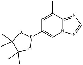 8-甲基-6-(4,4,5,5-四甲基-1,3,2-二氧硼烷-2- 基)-[1,2,4]三唑并[1,5-A]吡啶 结构式