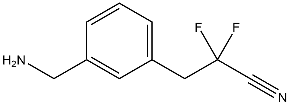 3-(3-(氨甲基)苯基)-2,2-二氟丙腈 结构式