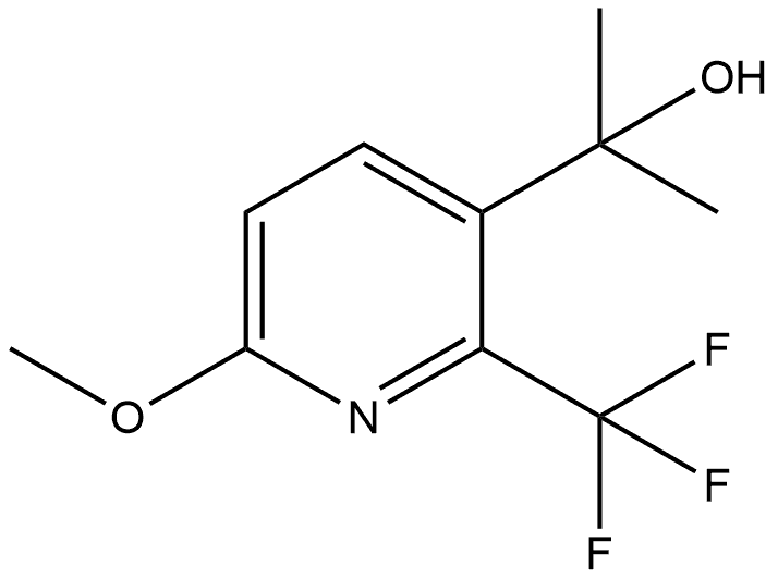 6-Methoxy-α,α-dimethyl-2-(trifluoromethyl)-3-pyridinemethanol 结构式