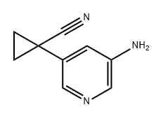 1-(5-氨基吡啶-3-基)环丙烷腈 结构式
