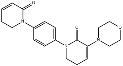 2(1H)-Pyridinone, 1-[4-(5,6-dihydro-2-oxo-1(2H)-pyridinyl)phenyl]-5,6-dihydro-3-(4-morpholinyl)- 结构式