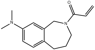 1-[8-(dimethylamino)-2,3,4,5-tetrahydro-1H-2-benz azepin-2-yl]prop-2-en-1-one 结构式