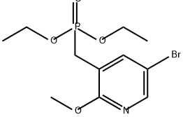 对-[(5-溴-2-甲氧基-3-吡啶基)甲基]膦酸二乙酯 结构式
